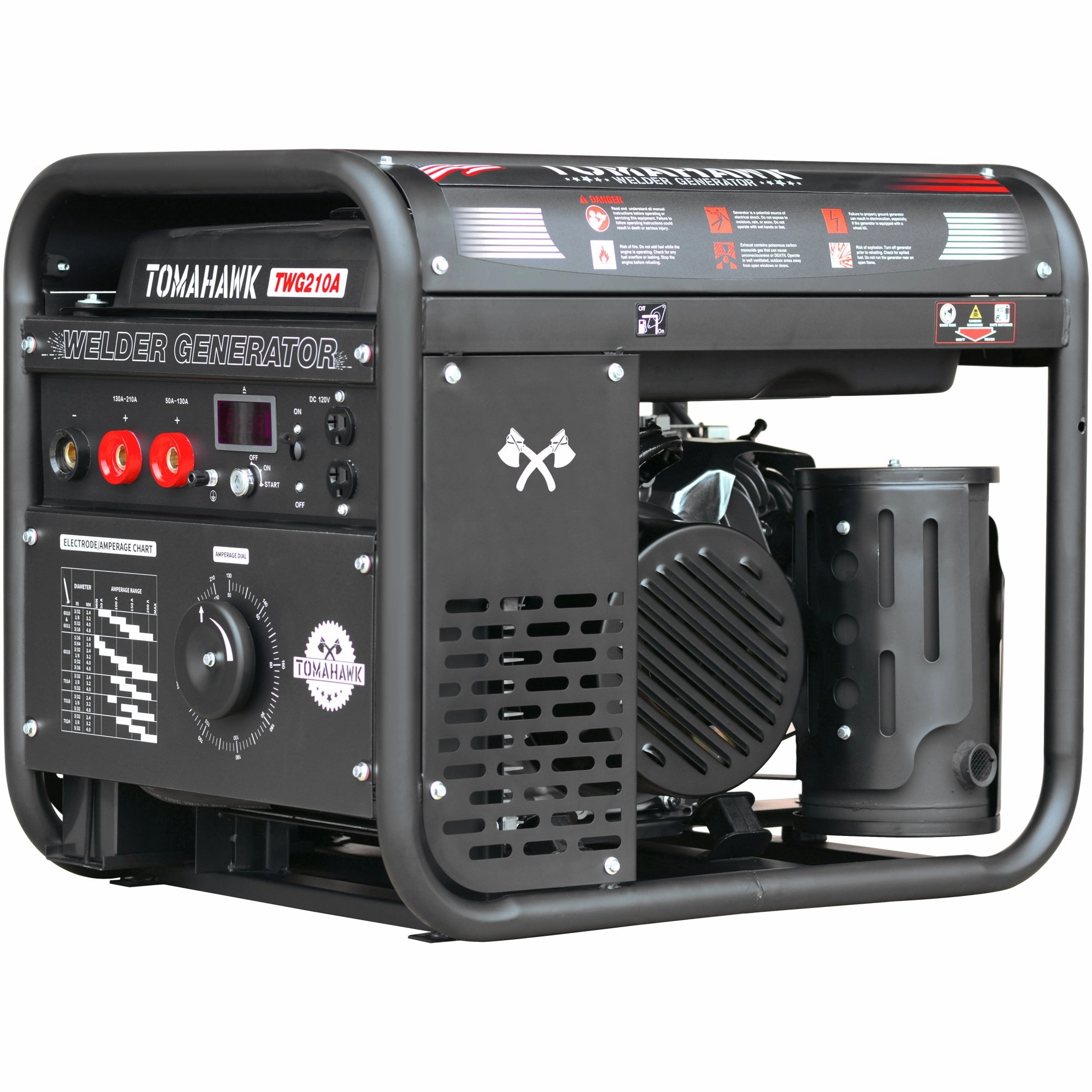 210 Amp Engine Driven Welder Generator 2000 Watt 15 HP Gas Powered