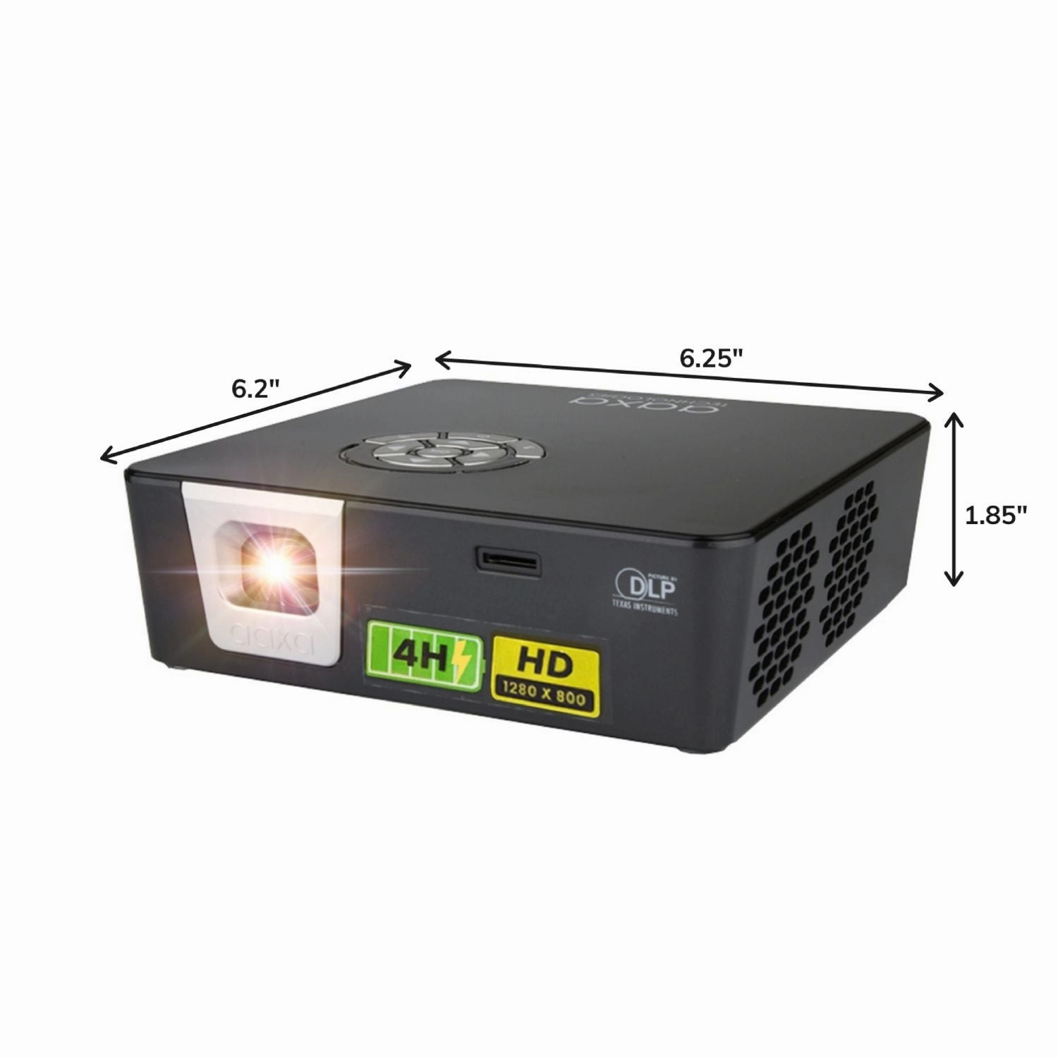 AAXA P6X DLP Portable Projector. 4 Hour Battery. Wireless Mirroring