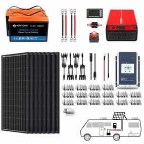 Acopower 100W mono200Ah/1.5kW(2x100Ah) Li200Ah M800w