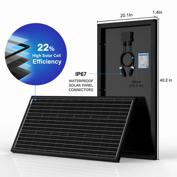 Acopower 100W mono400Ah/3kW(2x200Ah) Li400Ah M500w