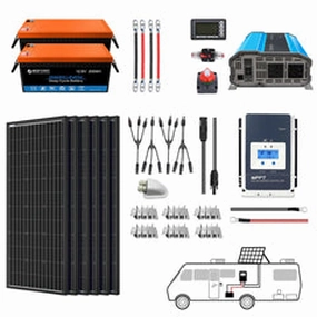 Acopower 100W mono400Ah/3kW(2x200Ah) Li400Ah M600w