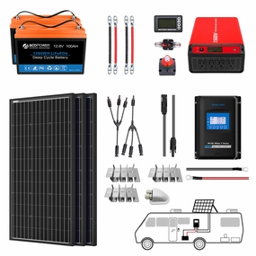 Acopower 100W mono400Ah/3kW(2x200Ah) Li400Ah M800w