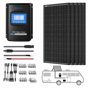 Acopower 100w mono kitAll Black 500w 40A