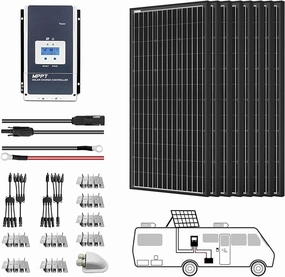 Acopower 100w mono kitAll Black 800w 60A