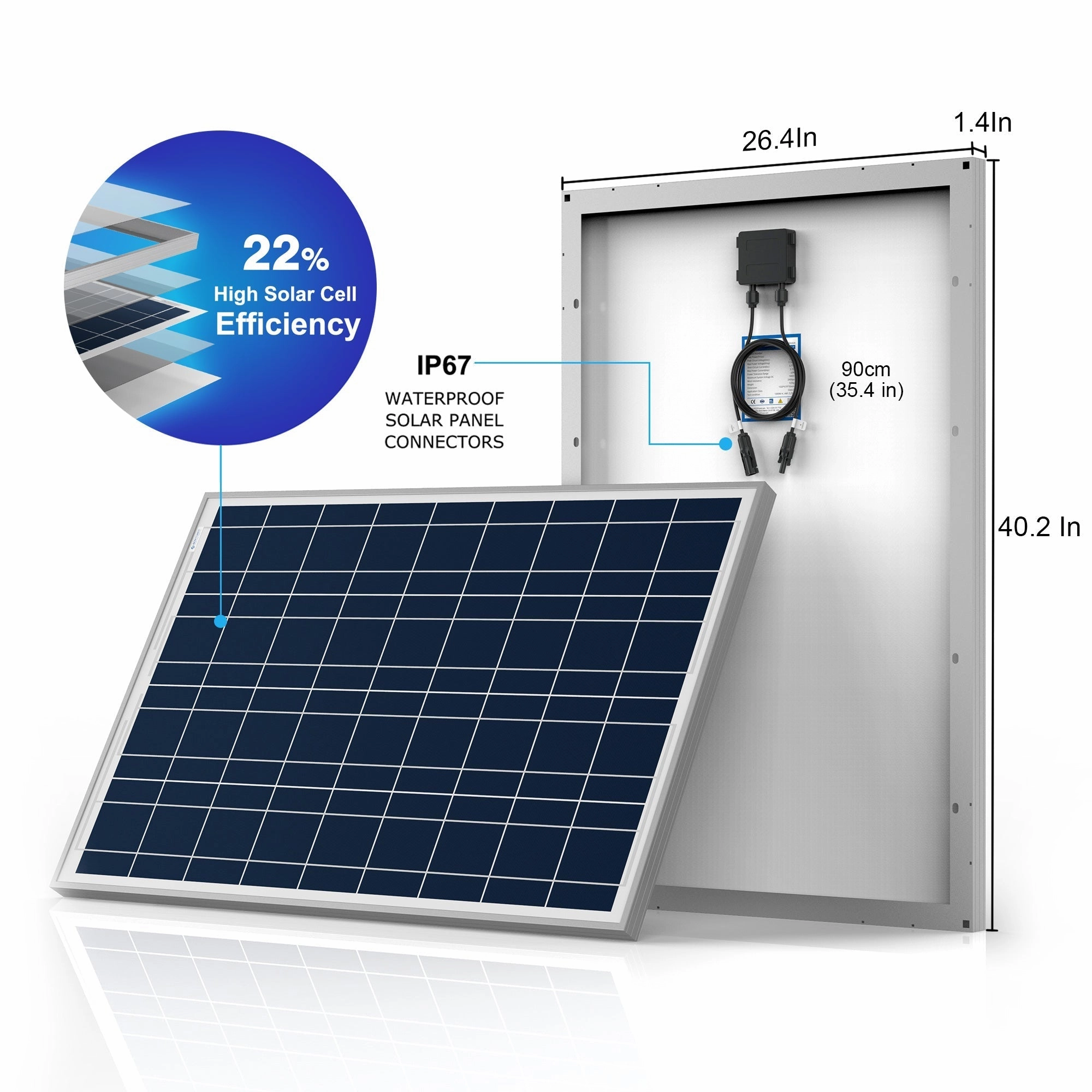 Acopower 100W poly200Ah/1.5kW(2x100Ah) Li200Ah P200w