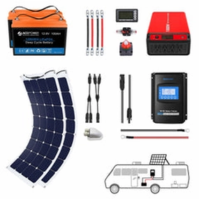 Acopower 110w flex300Ah/1.5kW(3x100Ah) Li300Ah F220w