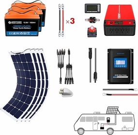 Acopower 110w flex300Ah/1.5kW(3x100Ah) Li300Ah F440w