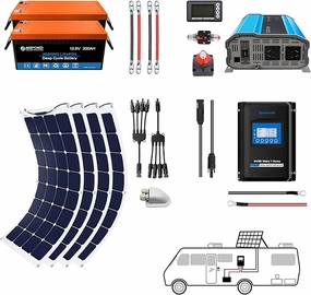 Acopower 110w flex400Ah/3kW(2x200Ah) Li400Ah F440w