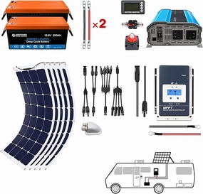 Acopower 110w flex400Ah/3kW(2x200Ah) Li400Ah F550w