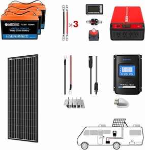 Acopower 200W mono200w Mono300Ah(3x100Ah) Li300Ah M200w