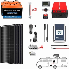 Acopower 200W mono200w Mono 200Ah(2x100Ah) Li200Ah M800w