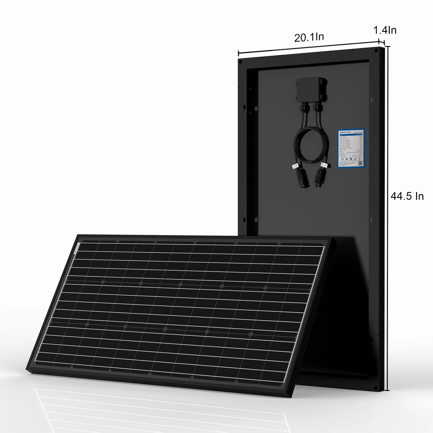 Acopower 200w Mono400Ah(2x200Ah) Li400Ah M400w