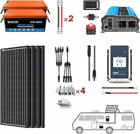 Acopower 200w Mono400Ah(2x200Ah) Li400Ah M800w