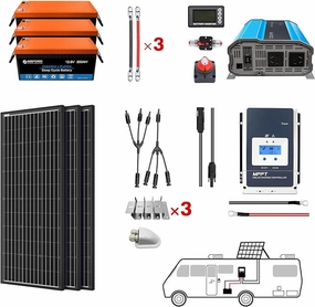 Acopower 200w Mono600Ah(3x200Ah) Li600Ah M600w