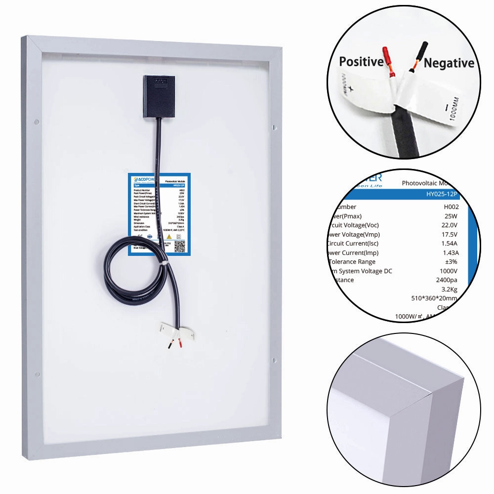 Acopower 25W Off-grid Solar Kits. 5A charge controller with SAE connector