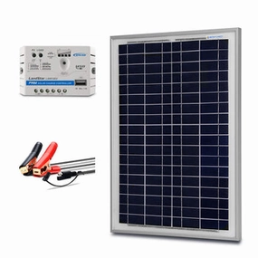 Acopower 25W Off-grid Solar Kits. 5A charge controller with SAE connector