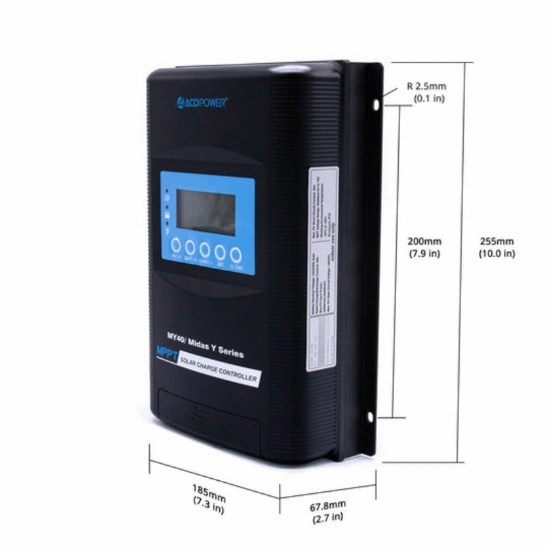 ACOPOWER 500W 12V Poly Solar RV Kits. 40A MPPT Charge Controller