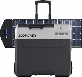 Acopower Battery Fridge50/52 Quarts Bundel with Panel