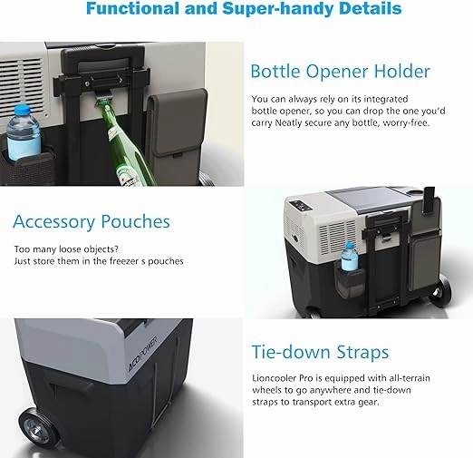 Acopower Battery Fridge50/52 Quarts Bundel with Panel