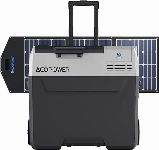Acopower Battery Fridge50/52 Quarts Bundel with Panel