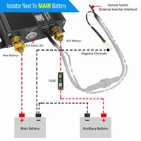 Acopower Dual Battery Isolator Kit. 12V 200 Amp Voltage Sensitive Complete VSR Double Battery Smart Automatic Charger Fit SUV Marine Car UTV ATV RV Boat Camper Truck