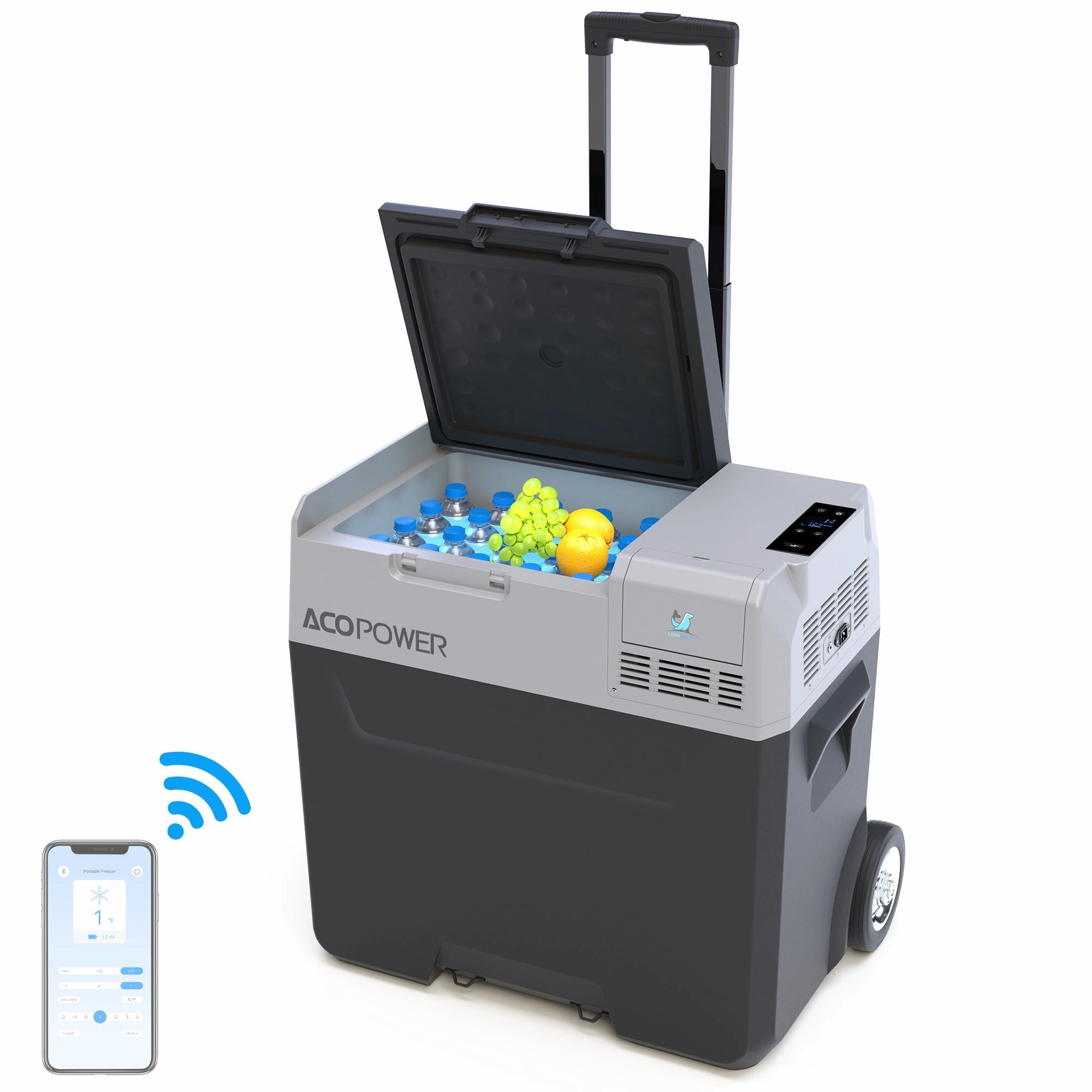 Acopower LionCooler Pro Portable Solar Fridge Freezer. 32 Quarts  With Battery