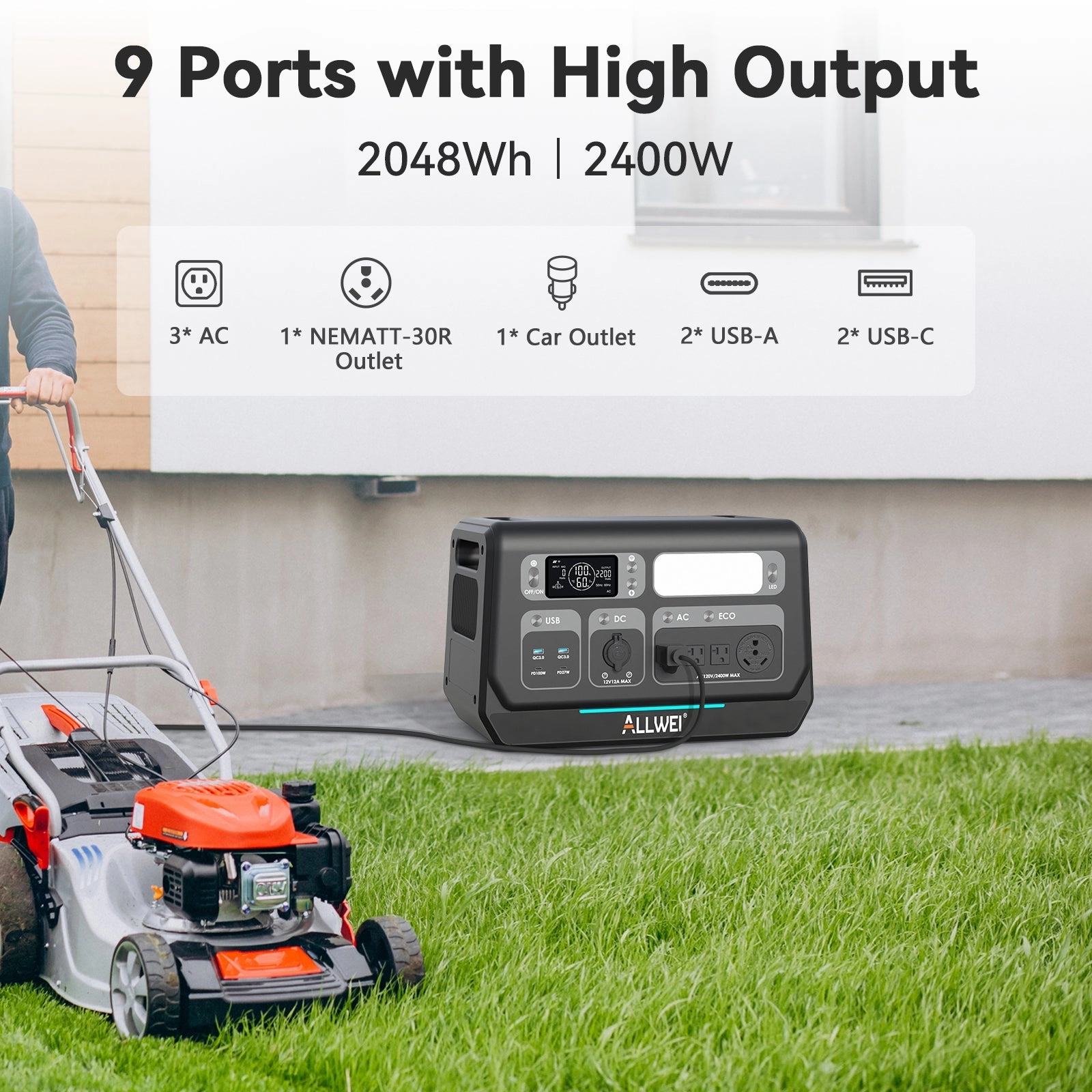 ALLWEI PPS2400 3* B200 PRO | Home Battery Backup up to 8kWh