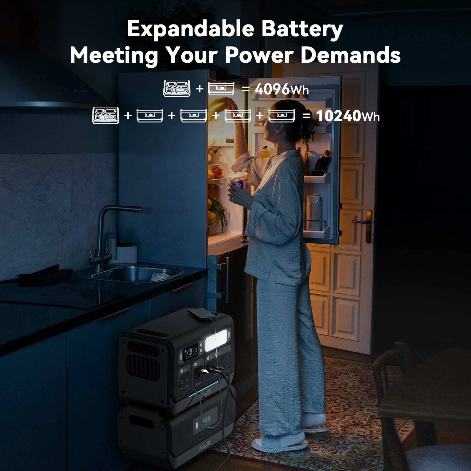 ALLWEI PPS2400 B200 PRO | Home Battery Backup up to 4kWh