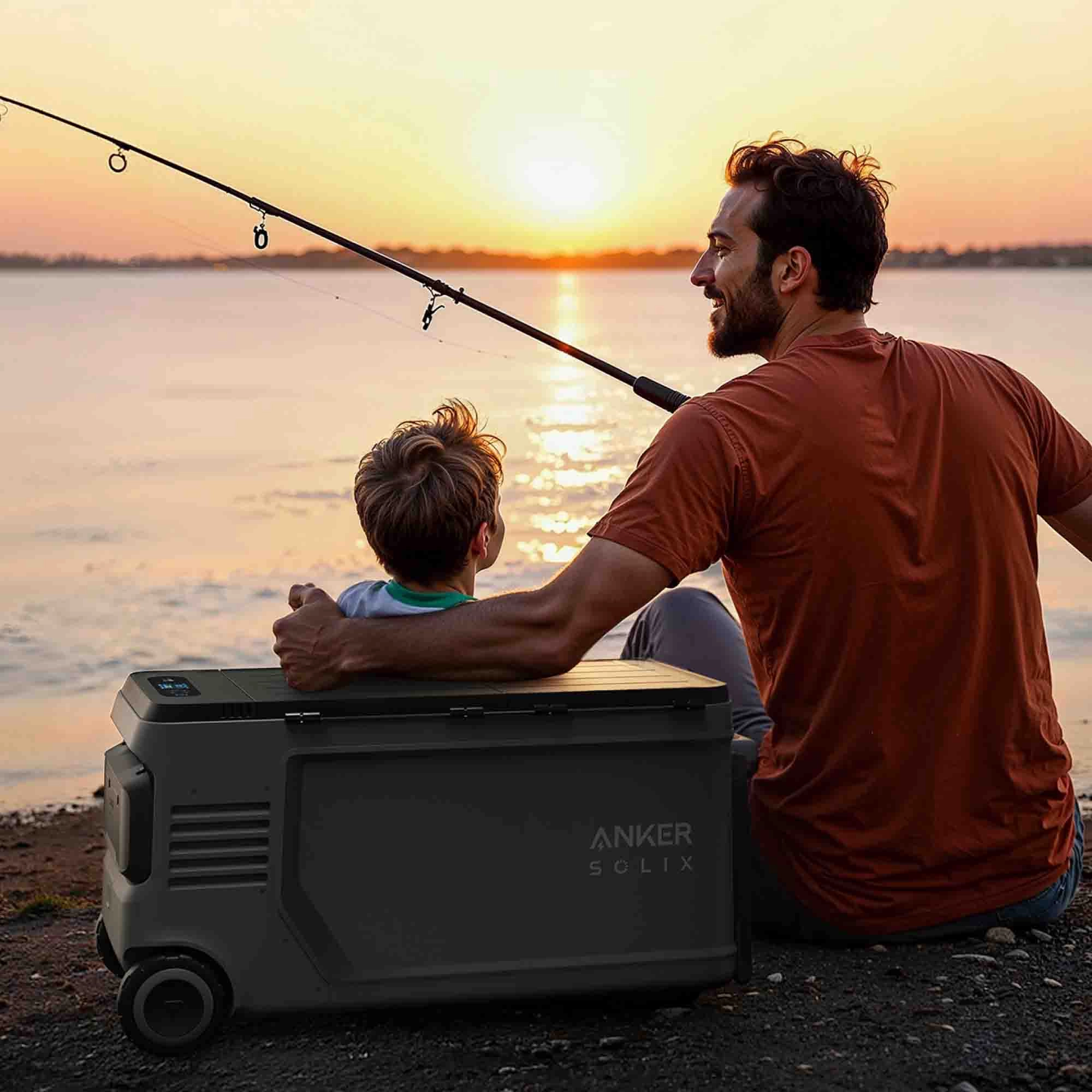 Anker SOLIX EverFrost 2 Electric Cooler 58L/61QT   FREE Road-Trip Kit