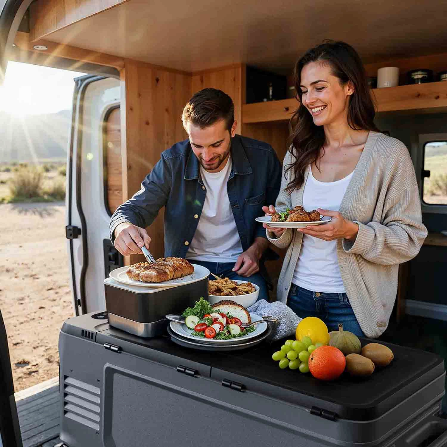 Anker SOLIX EverFrost 2 Electric Cooler 58L/61QT   FREE Road-Trip Kit