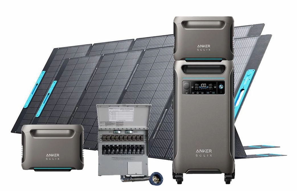 Anker SOLIX F3800   Expansion Battery*2   Transfer Switch Kit   PS400 Solar Panel 400W*2 (11520Wh in total)    FREE Protective Cover