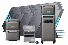 Anker SOLIX F3800   Expansion Battery*3   Transfer Switch Kit   PS400 Solar Panel 400W*4 (15360Wh in total)    FREE Protective Cover