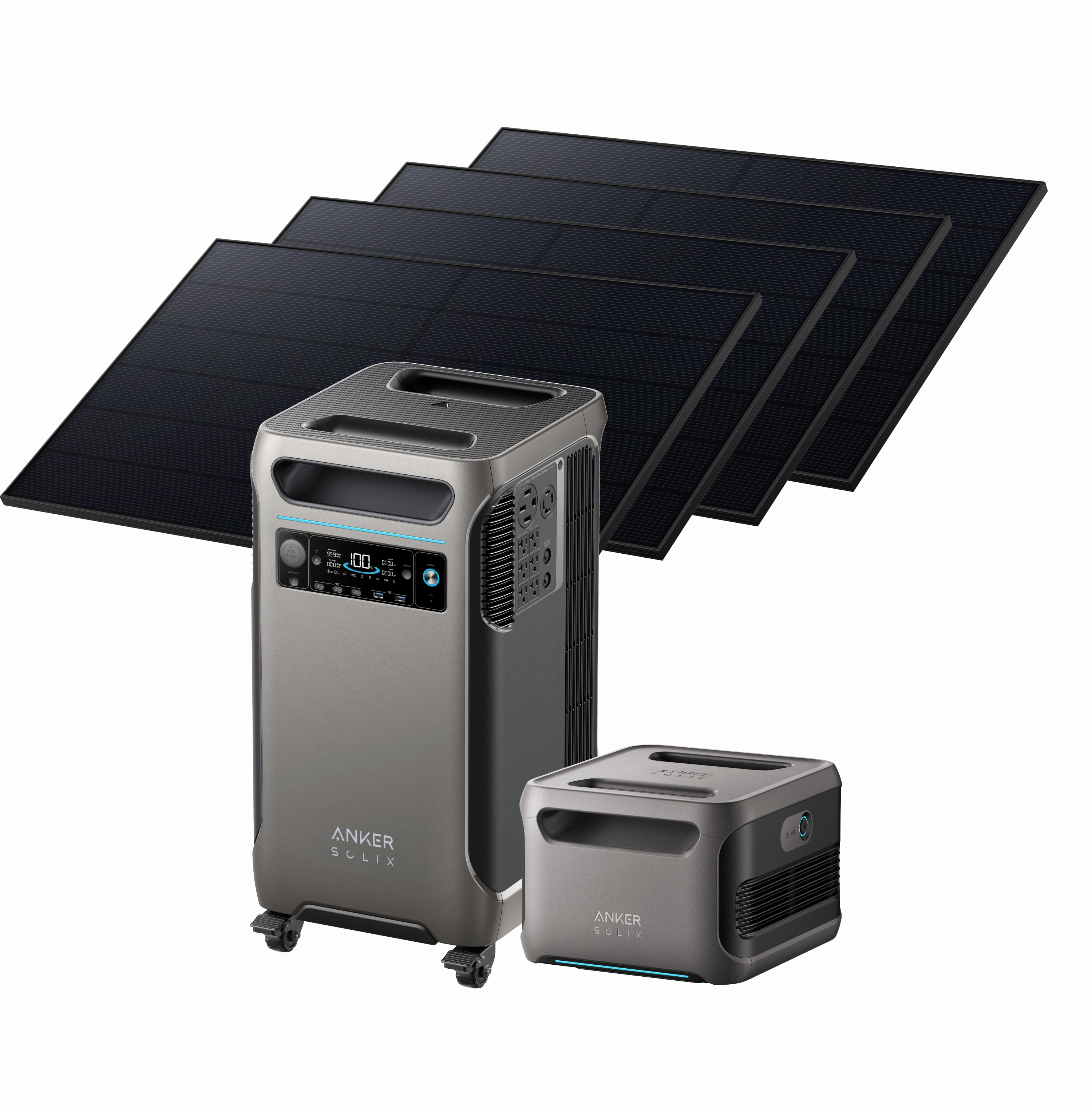 Anker Solix F3800   Expansion Battery   405W Rigid Solar Panel    FREE Protective Cover