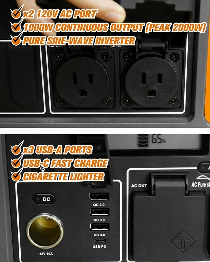 BALDR Portable Power Station. 1000W Output. 808Wh Capacity
