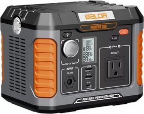 BALDR Portable Power Station 300W. 231Wh Solar Generator Backup Lithium Battery