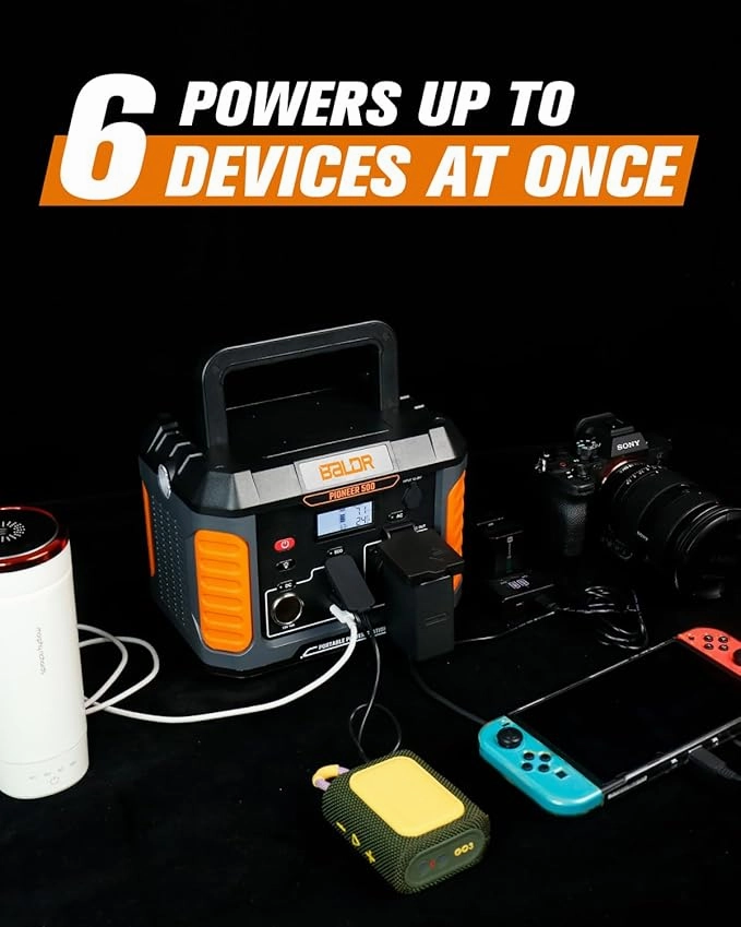 BALDR Portable Power Station 500W. 288Wh Solar Generator