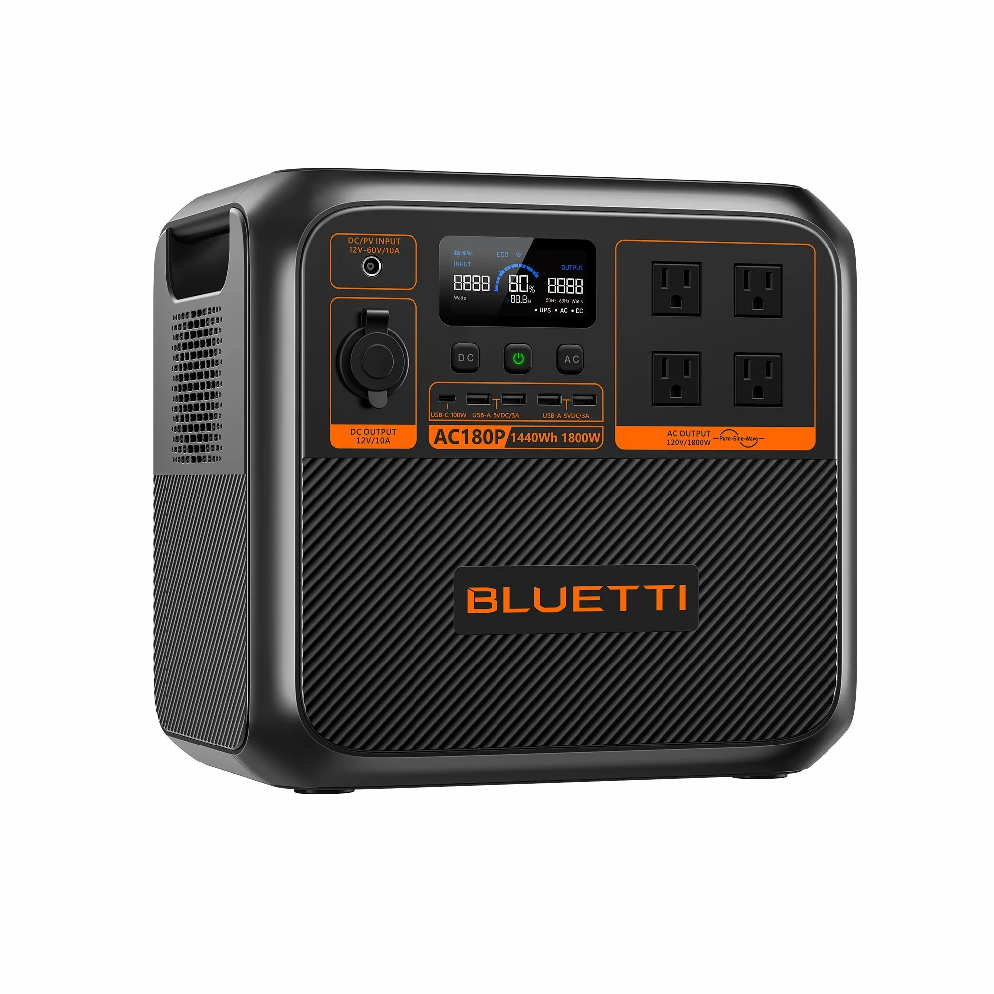 BLUETTI AC180P Solar Portable Power Station | 1.800W / 1.440Wh