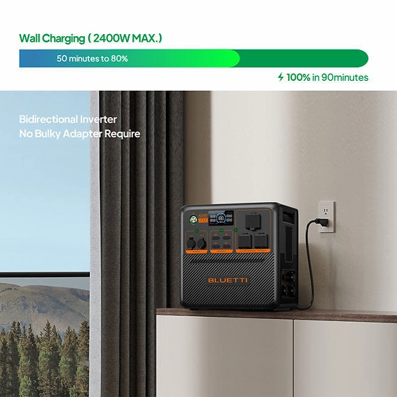 BLUETTI AC240P Portable Power Station (2.400W 1.843Wh)