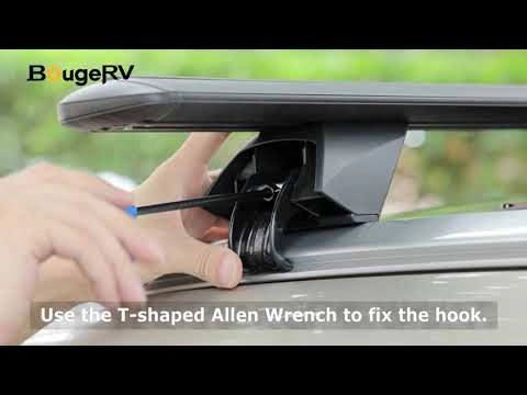 BougeRV Roof Rack Cross Bars (Universal. 47'' Silver)