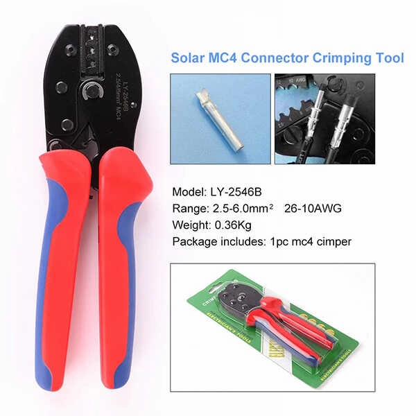 BougeRV Solar Crimping Tool for 14-10AWG Solar Panel PV Cable.Solar Crimper