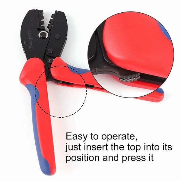 BougeRV Solar Crimping Tool for 14-10AWG Solar Panel PV Cable.Solar Crimper