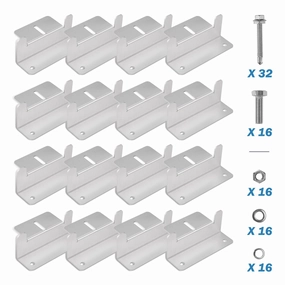 BougeRV Solar Panel Mounting Z Bracket Mount Kits (4 set 16 Units)