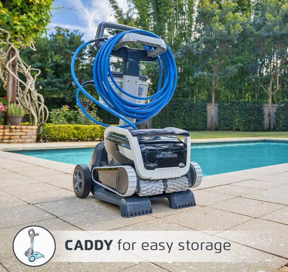 Dolphin Explorer E70 Robotic Pool Cleaner w/ Caddy