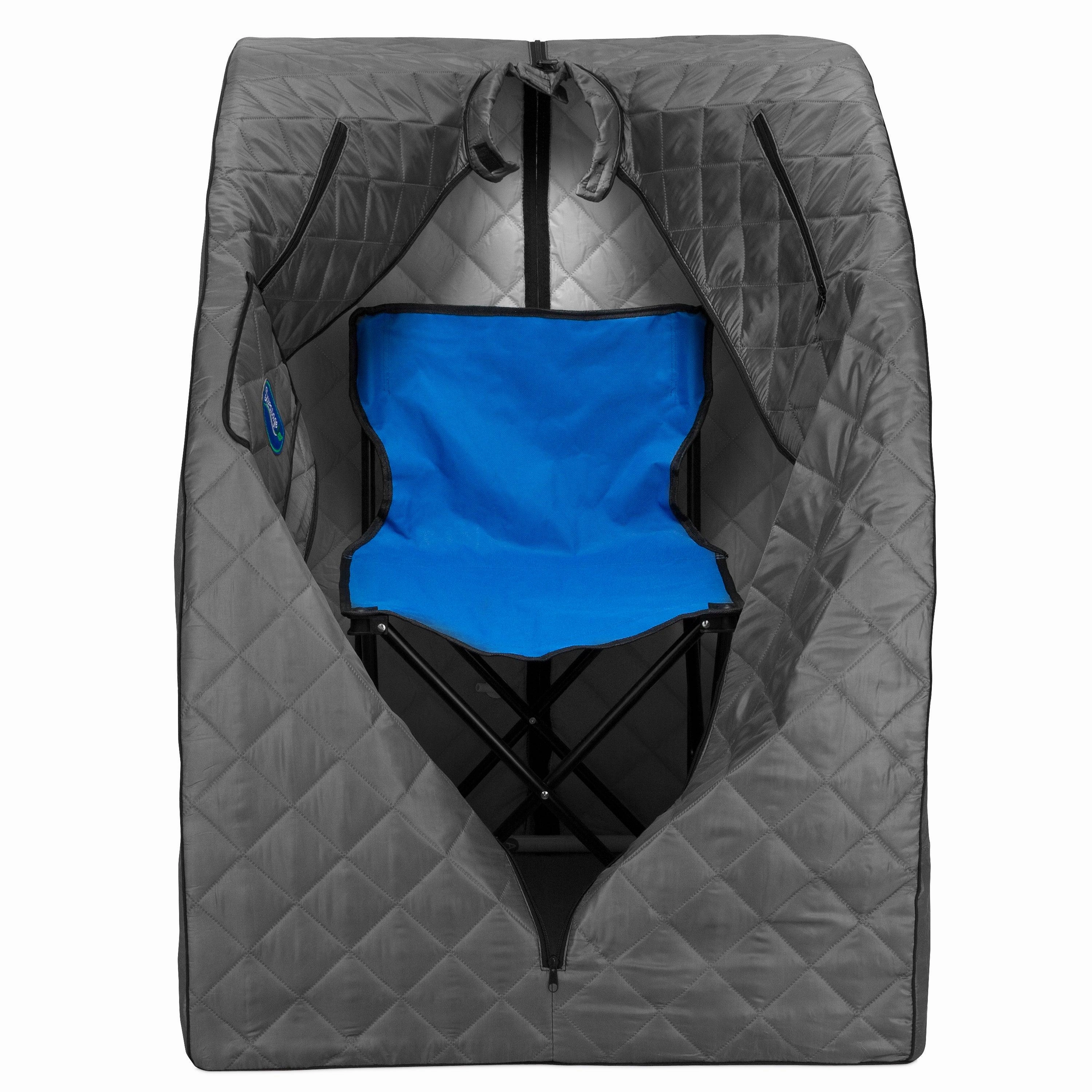 Durasage Health - Durasage Lightweight Personal Steam Sauna Spa for Relaxation at Home. 60 Minute Timer. 800 Watt Steam Generator. Chair Included - Gray