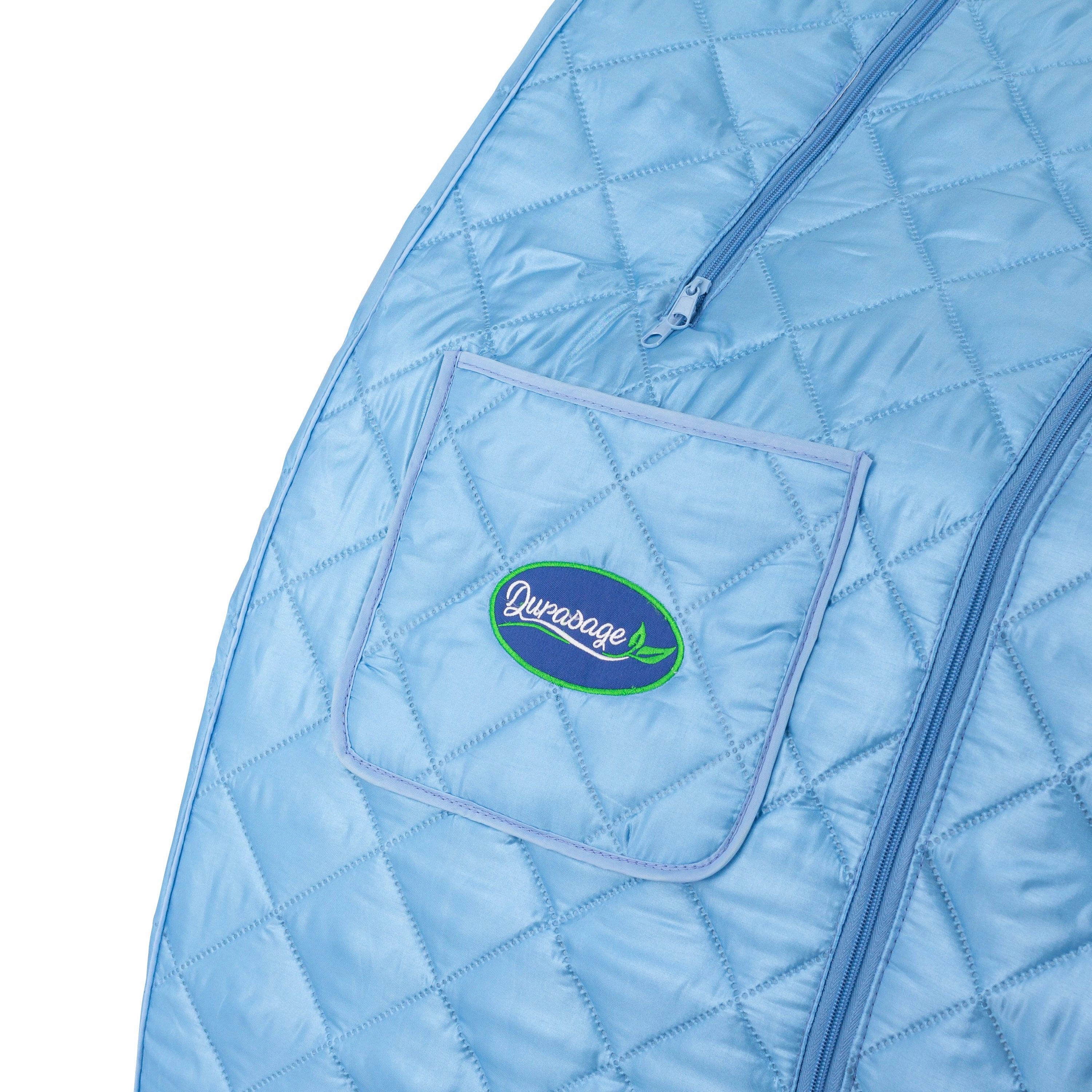 Durasage Health - Durasage Lightweight Portable Personal Steam Sauna Spa for Relaxation at Home. 60 Minute Timer. 800 Watt Steam Generator. Chair Included - Light Blue