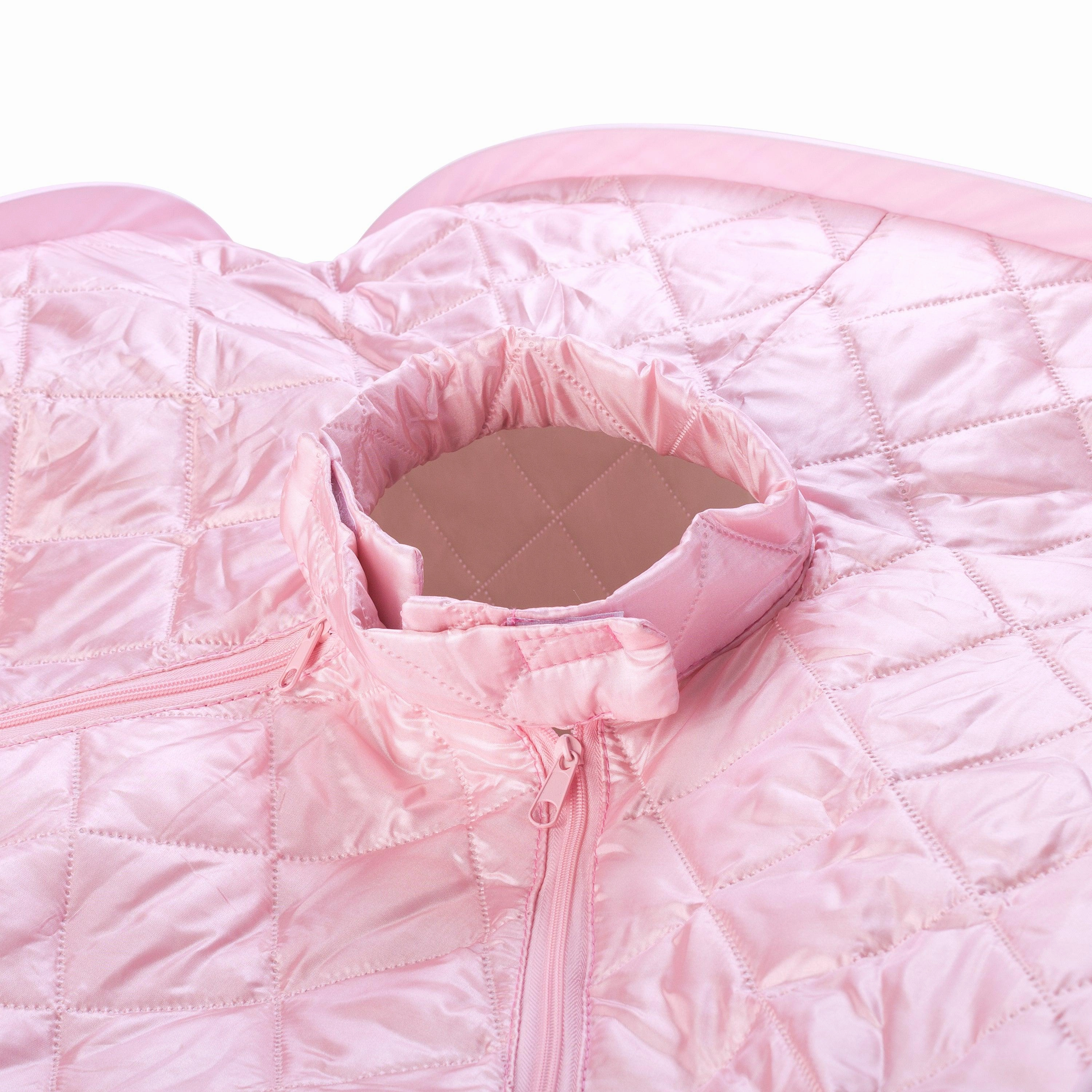 Durasage Health - Durasage Personal Foldable Steam Sauna for Relaxation at Home. 60 Minute Timer. 800 Watt Steam Generator. Chair Included - Light Pink