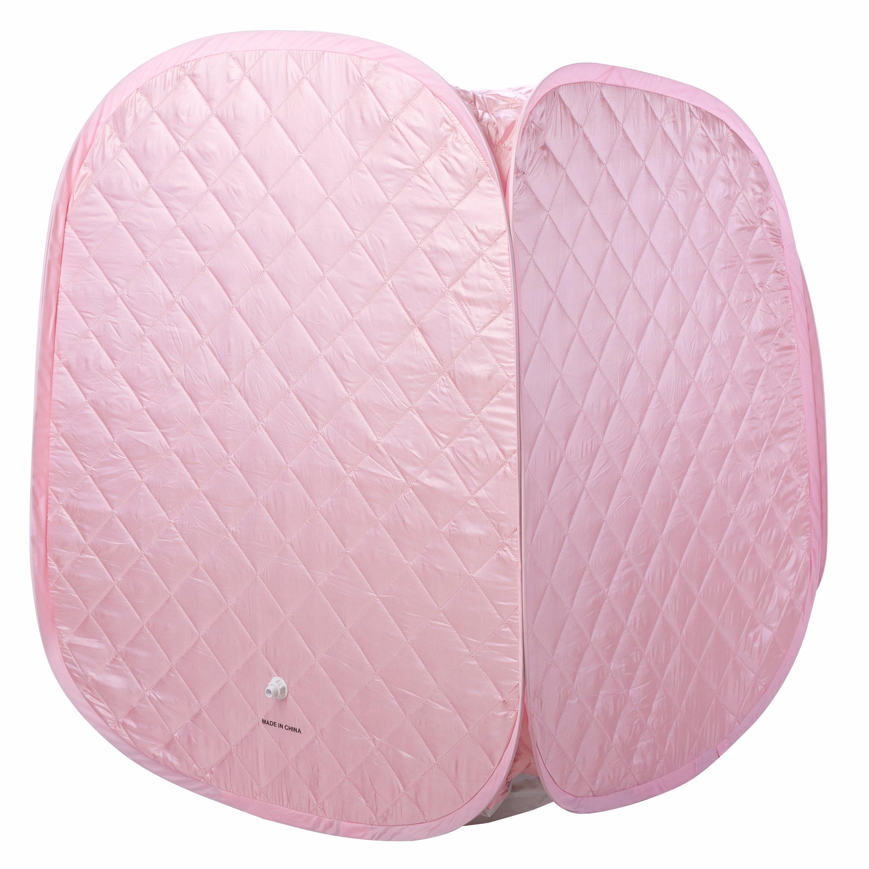 Durasage Health - Durasage Personal Foldable Steam Sauna for Relaxation at Home. 60 Minute Timer. 800 Watt Steam Generator. Chair Included - Light Pink