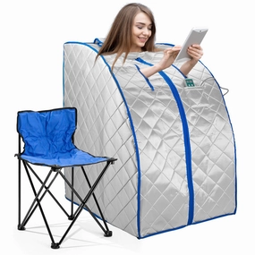 Durasage Health - Infrared Heated Personal Sauna with Air Ionizer Generator. 5  Temperature Levels & up to 30 minutes