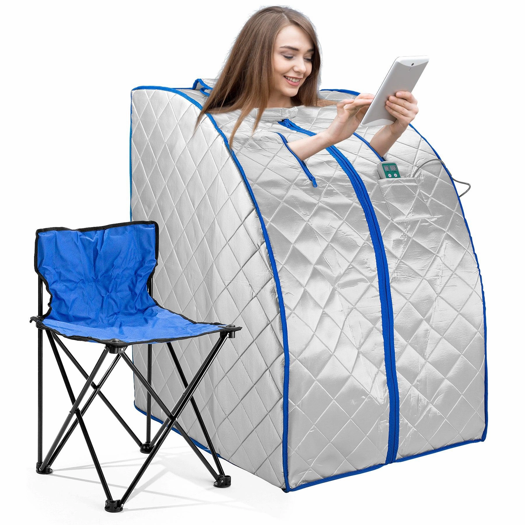Durasage Health - Infrared Heated Personal Sauna with Air Ionizer Generator. 5  Temperature Levels & up to 30 minutes