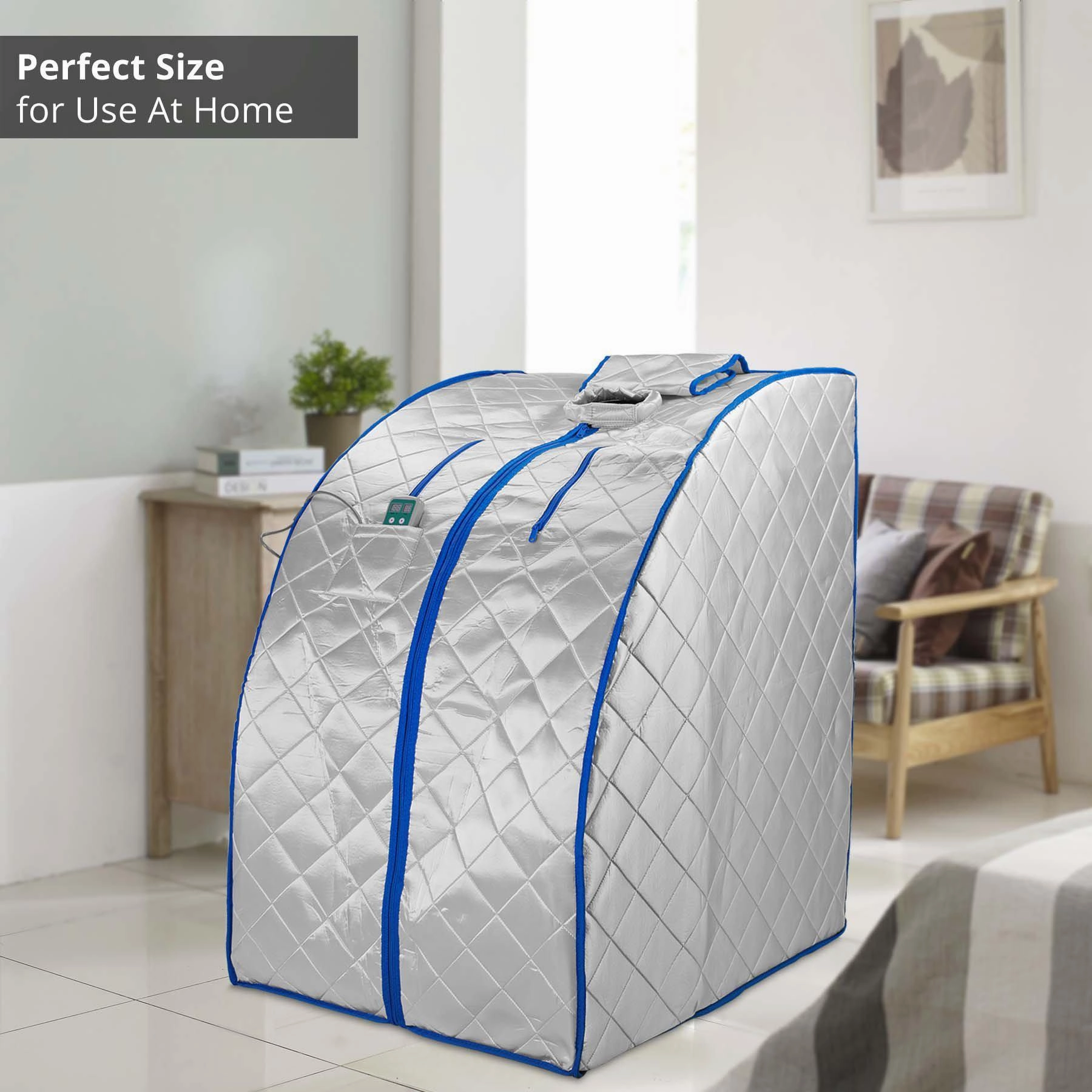 Durasage Health - Infrared Heated Personal Sauna with Air Ionizer Generator. 5  Temperature Levels & up to 30 minutes